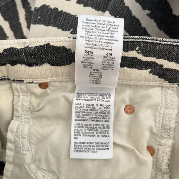 Mother Woman's The Mid-Rise Dazzler Zebra Print Ankle Jeans Sz 28 - Picture 11 of 13